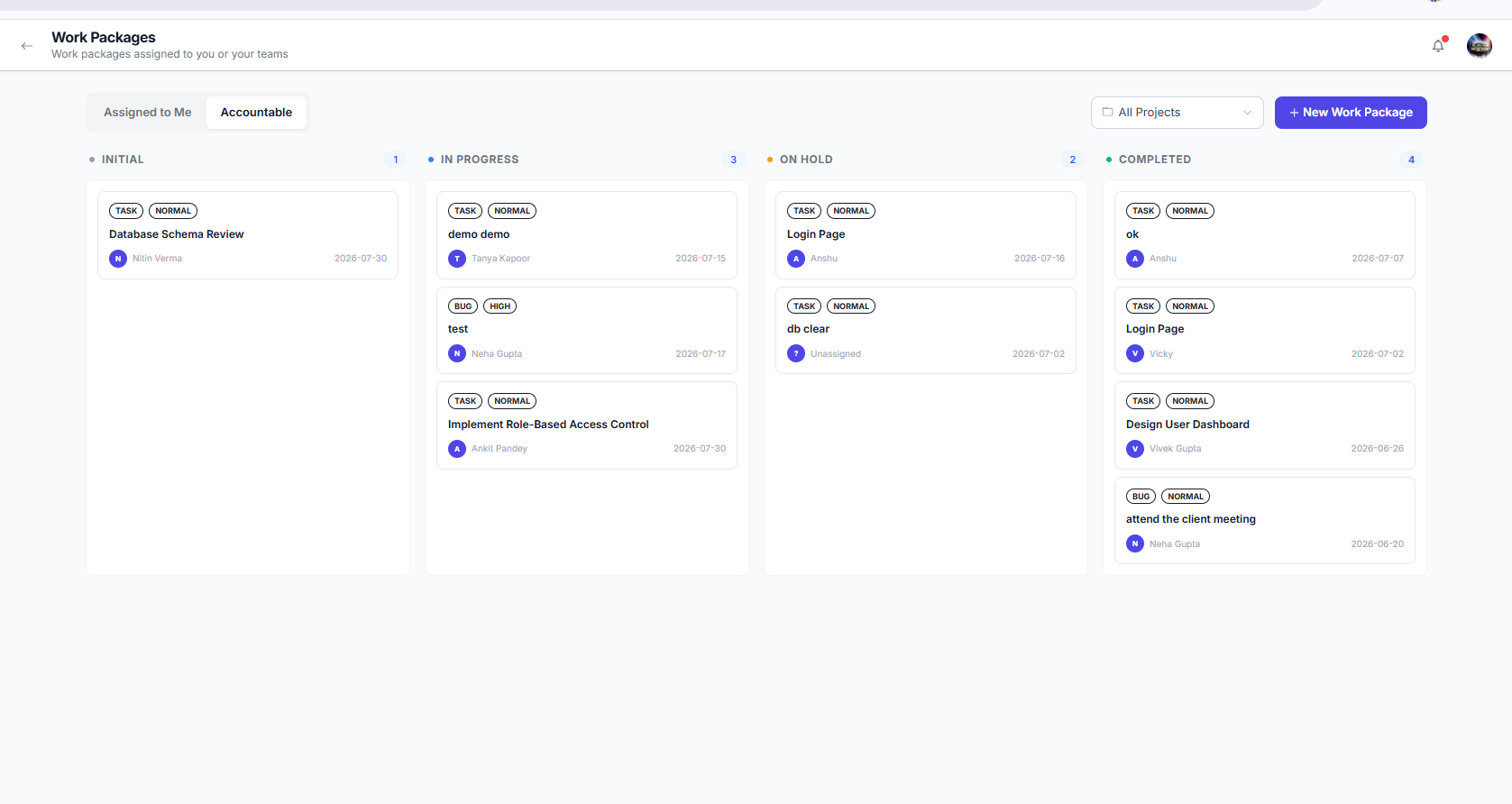 Kanban board